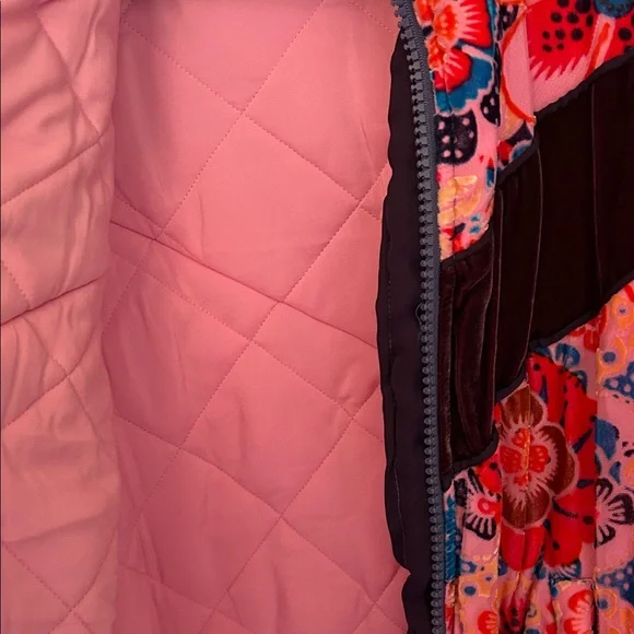 Free People Floral Puffer Jacket - Pink and Red - Picture 5 of 6